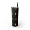 Melanin Jetsetter Skinny Tumbler with Straw, 20oz - Image 315