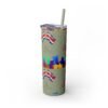 Costa Rica Skinny Tumbler with Straw, 20oz - Image 38