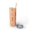 Melanin Jetsetter Skinny Tumbler with Straw, 20oz - Image 15