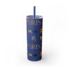 Melanin Jetsetter Skinny Tumbler with Straw, 20oz - Image 187