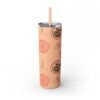 Melanin Jetsetter Skinny Tumbler with Straw, 20oz - Image 12
