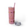 Melanin Jetsetter Skinny Tumbler with Straw, 20oz - Image 78
