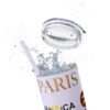 Melanin Jetsetter Skinny Tumbler with Straw, 20oz - Image 131
