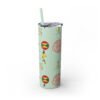 Melanin Jetsetter Skinny Tumbler with Straw, 20oz - Image 208