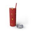 Melanin Jetsetter Skinny Tumbler with Straw, 20oz - Image 265