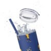 Melanin Jetsetter Skinny Tumbler with Straw, 20oz - Image 285