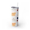 Dominican Republic Skinny Tumbler with Straw, 20oz - Image 11