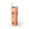 Melanin Jetsetter Skinny Tumbler with Straw, 20oz - Image 13