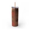 Melanin Jetsetter Skinny Tumbler with Straw, 20oz - Image 153