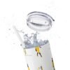 Melanin Jetsetter Skinny Tumbler with Straw, 20oz - Image 240