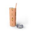 Melanin Jetsetter Skinny Tumbler with Straw, 20oz - Image 118