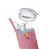 Melanin Jetsetter Skinny Tumbler with Straw, 20oz - Image 231