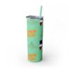 Dominican Republic Skinny Tumbler with Straw, 20oz - Image 2