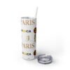Melanin Jetsetter Skinny Tumbler with Straw, 20oz - Image 219