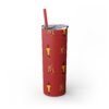 Melanin Jetsetter Skinny Tumbler with Straw, 20oz - Image 263
