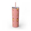 Melanin Jetsetter Skinny Tumbler with Straw, 20oz - Image 21