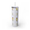 Melanin Jetsetter Skinny Tumbler with Straw, 20oz - Image 208