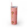 Melanin Jetsetter Skinny Tumbler with Straw, 20oz - Image 22