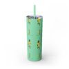 Melanin Jetsetter Skinny Tumbler with Straw, 20oz - Image 271