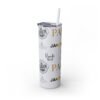 Melanin Jetsetter Skinny Tumbler with Straw, 20oz - Image 56
