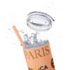 Melanin Jetsetter Skinny Tumbler with Straw, 20oz - Image 44