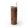 Melanin Jetsetter Skinny Tumbler with Straw, 20oz - Image 152