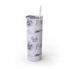 Melanin Jetsetter Skinny Tumbler with Straw, 20oz - Image 65