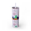 Costa Rica Skinny Tumbler with Straw, 20oz - Image 19