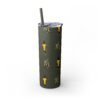 Melanin Jetsetter Skinny Tumbler with Straw, 20oz - Image 290