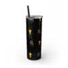 Melanin Jetsetter Skinny Tumbler with Straw, 20oz - Image 107