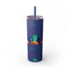 Costa Rica Skinny Tumbler with Straw, 20oz