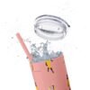 Melanin Jetsetter Skinny Tumbler with Straw, 20oz - Image 26