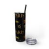 Melanin Jetsetter Skinny Tumbler with Straw, 20oz - Image 33