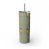 Melanin Jetsetter Skinny Tumbler with Straw, 20oz - Image 102