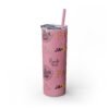Melanin Jetsetter Skinny Tumbler with Straw, 20oz - Image 134