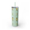 Melanin Jetsetter Skinny Tumbler with Straw, 20oz - Image 298