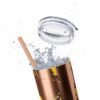 Melanin Jetsetter Skinny Tumbler with Straw, 20oz - Image 98