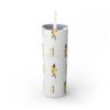 Melanin Jetsetter Skinny Tumbler with Straw, 20oz - Image 233
