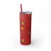 Melanin Jetsetter Skinny Tumbler with Straw, 20oz - Image 112