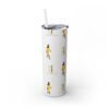 Melanin Jetsetter Skinny Tumbler with Straw, 20oz - Image 308