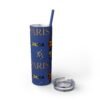 Melanin Jetsetter Skinny Tumbler with Straw, 20oz - Image 192