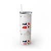 Dominican Republic Skinny Tumbler with Straw, 20oz - Image 13