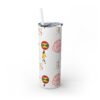 Melanin Jetsetter Skinny Tumbler with Straw, 20oz - Image 85