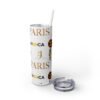 Melanin Jetsetter Skinny Tumbler with Straw, 20oz - Image 147
