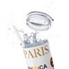 Melanin Jetsetter Skinny Tumbler with Straw, 20oz - Image 89