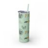 Melanin Jetsetter Skinny Tumbler with Straw, 20oz - Image 206