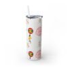 Melanin Jetsetter Skinny Tumbler with Straw, 20oz - Image 217