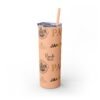 Melanin Jetsetter Skinny Tumbler with Straw, 20oz - Image 11