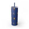 Melanin Jetsetter Skinny Tumbler with Straw, 20oz - Image 278