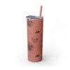 Melanin Jetsetter Skinny Tumbler with Straw, 20oz - Image 47